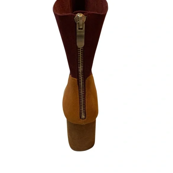 Chinese Laundry Classic Color Block Mod Mid Calf Boot, Camel Multi Suede so cool - Picture 7 of 15